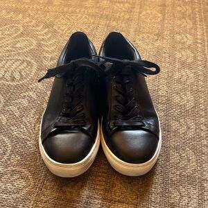 Premium Low Top Thursday Black Leather Men's Sneakers